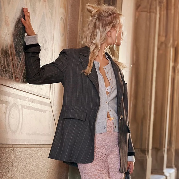 Free People Jackets & Blazers - Free People Charlotte Blazer Charcoal Combo size M